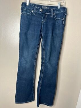 Dark Blue Women's Bootcut Silver Jeans